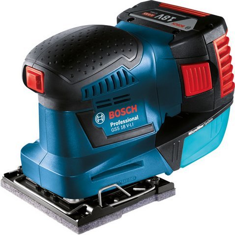 Bosch Corldess Sander 22000spm,113x110mm,18V, GSS18V-Li Solo